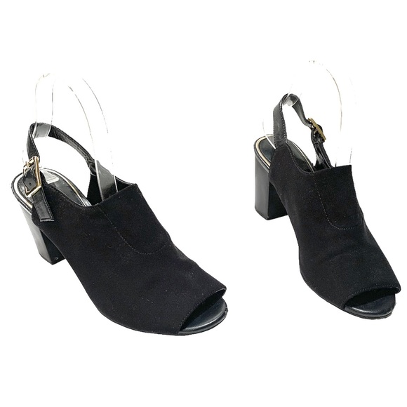 Chaps “Wadely” Faux Suede Ankle Bootie Sandals - Picture 4 of 6